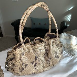 Cole Han Hobo Snakeskin Tote